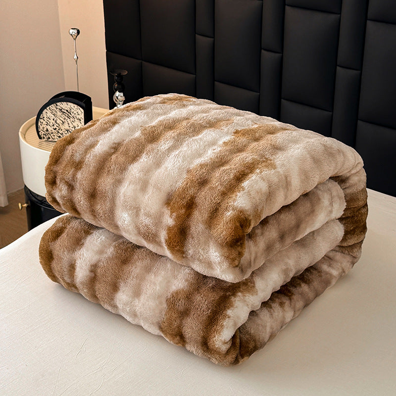Reversible Ink Painting Plush Throw Blanket