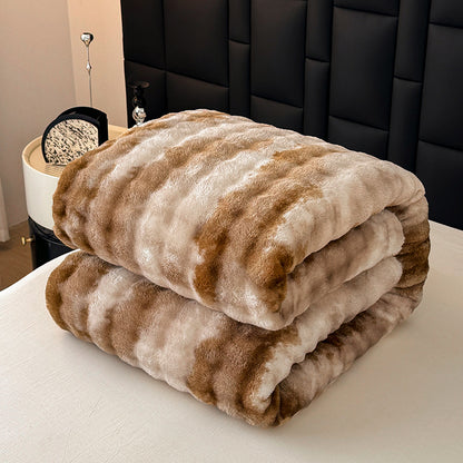 Reversible Ink Painting Plush Throw Blanket