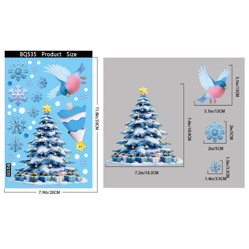 Christmas glass stickers
