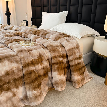 Reversible Ink Painting Plush Throw Blanket