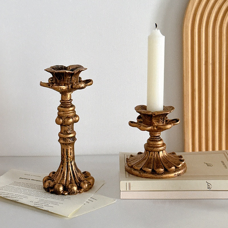 Retro Resin Candle Holder for Table Decor