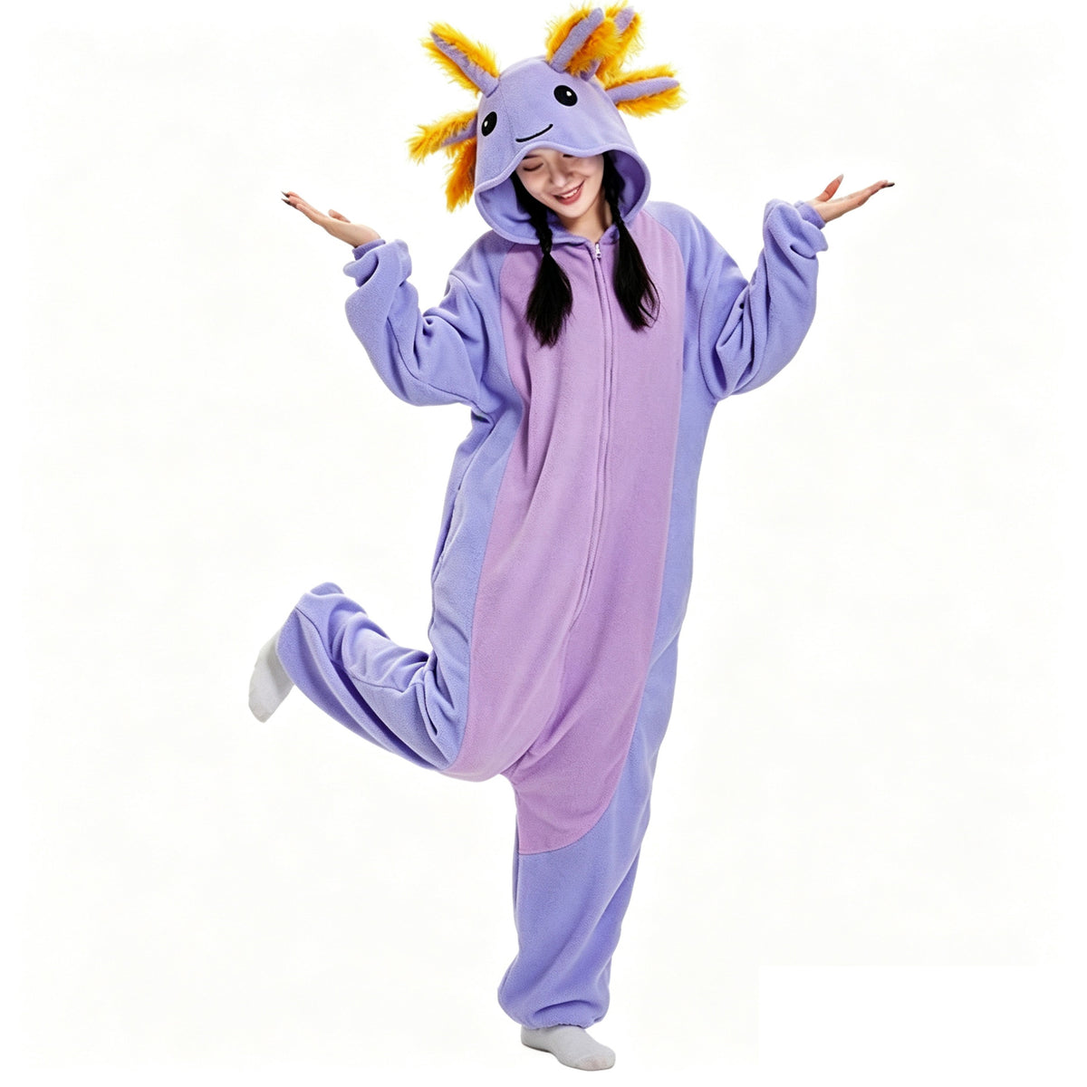 Halloween Fleece Hooded Onesie Funny Outfit Couple Cartoon Loungewear