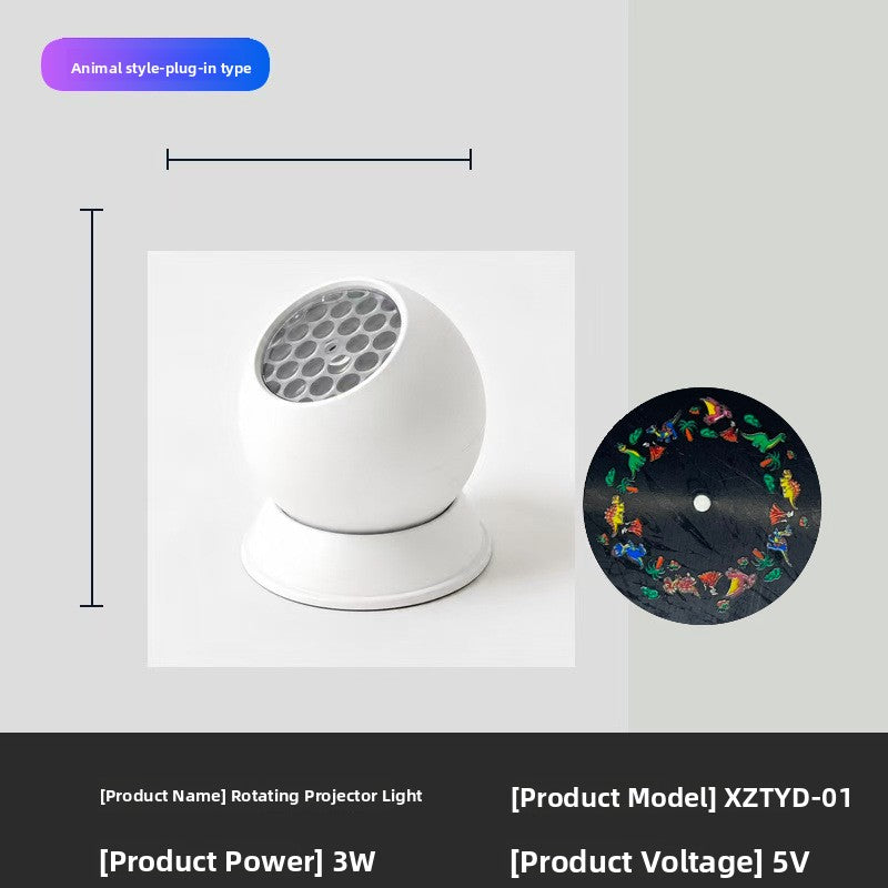 Dynamic Rotating Projection Light for Holiday Decoration