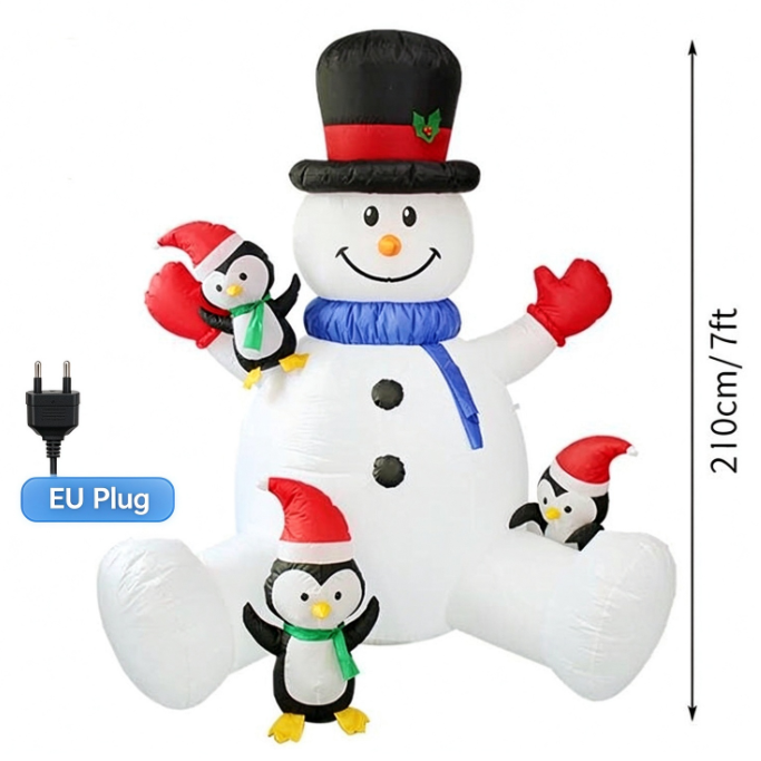 Inflatable Snowman Penguin Christmas Decoration