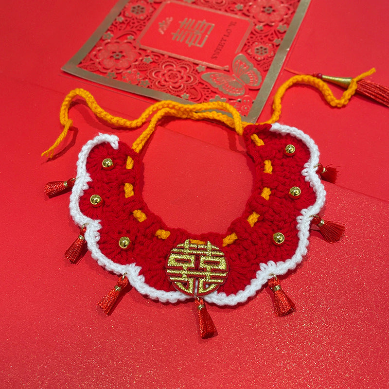 Christmas Pet Knitted Scarf