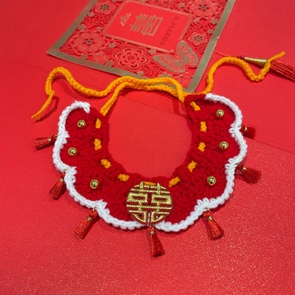 Christmas Pet Knitted Scarf