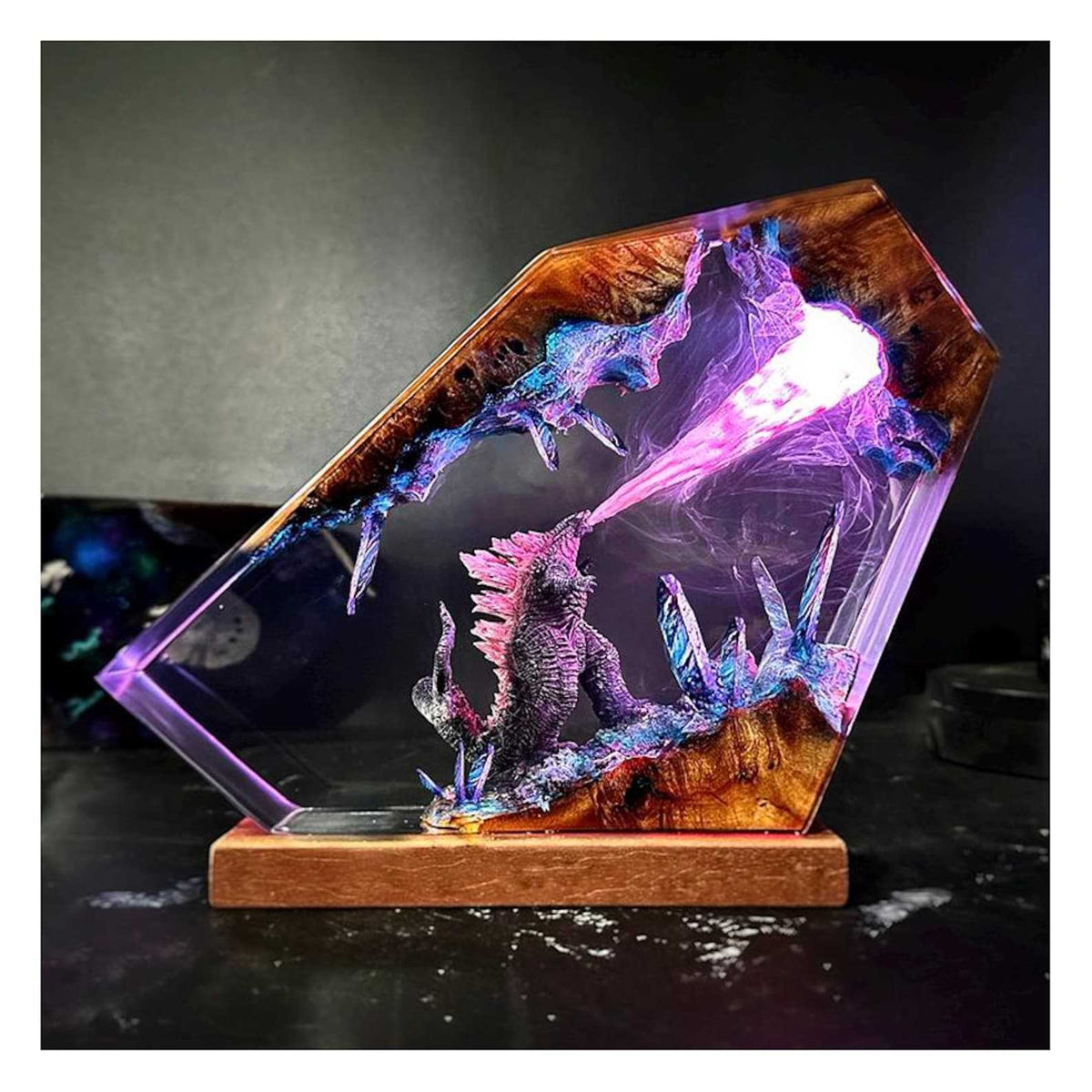 Godzilla Epoxy Resin Decoration Lamp