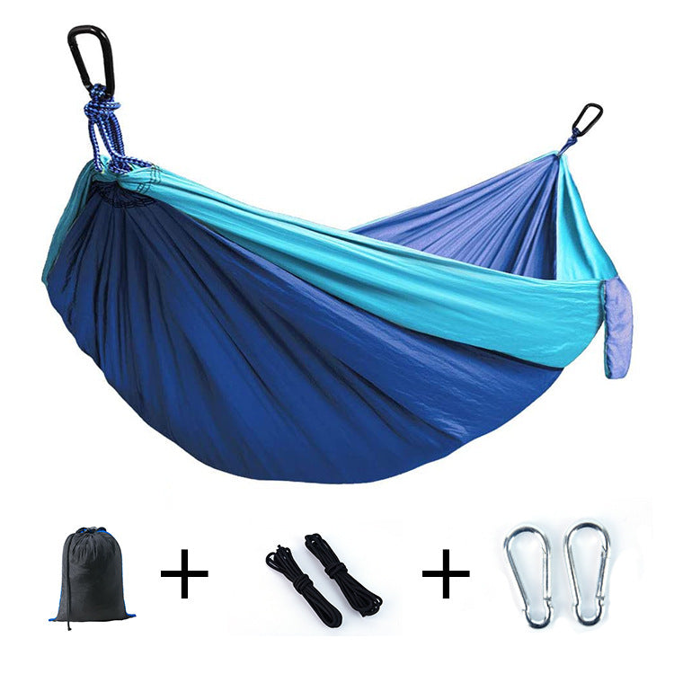 Portable Outdoor Nylon Hammock with Rope