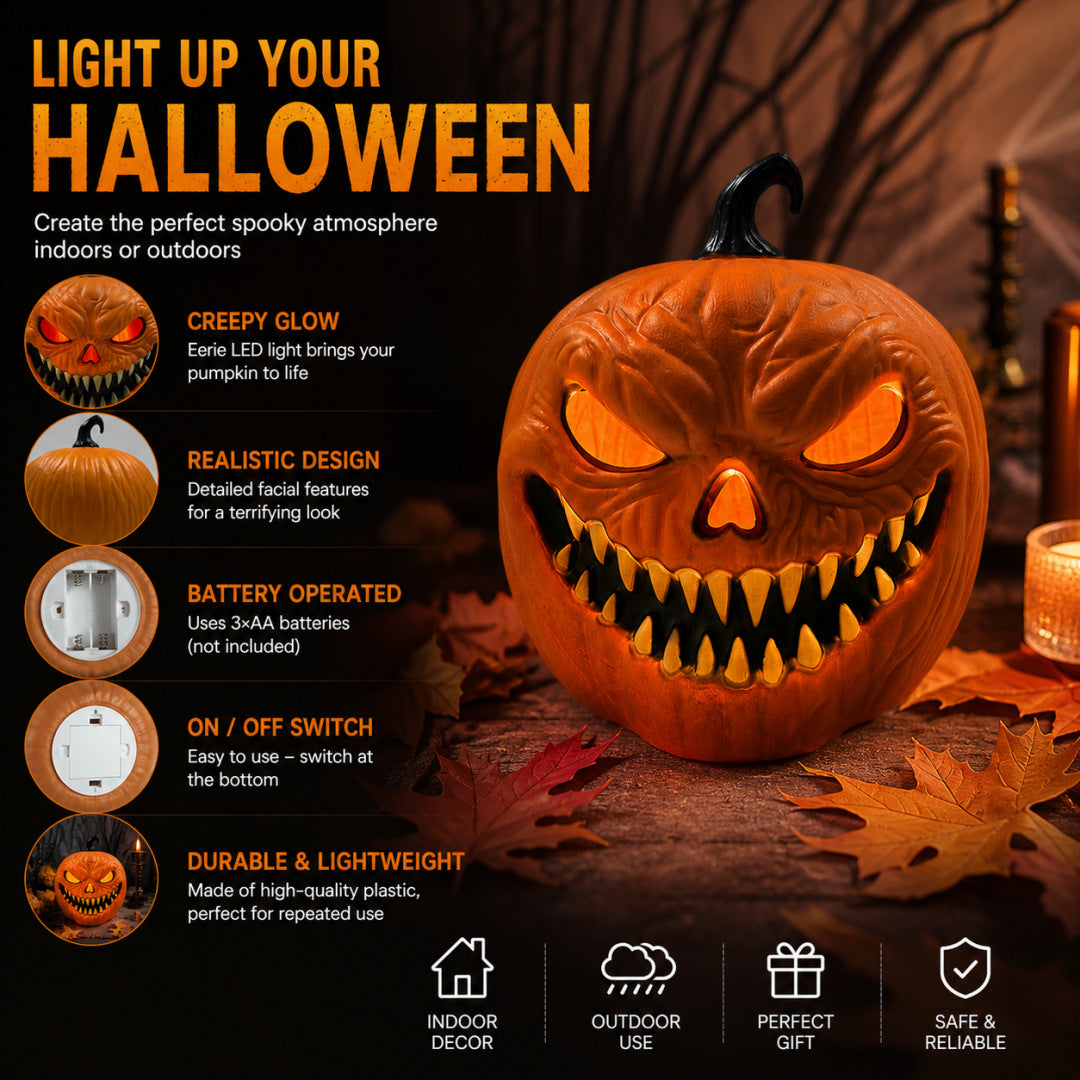 Halloween Decorations, Sound-Activated Glowing Pumpkin Lanterns