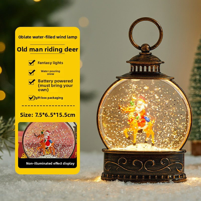 Christmas water-filled small wind lamp decoration item