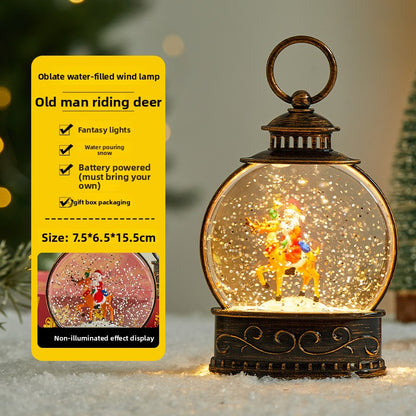 Christmas water-filled small wind lamp decoration item