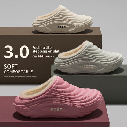 Waterproof Fleece-Lined Winter Slippers