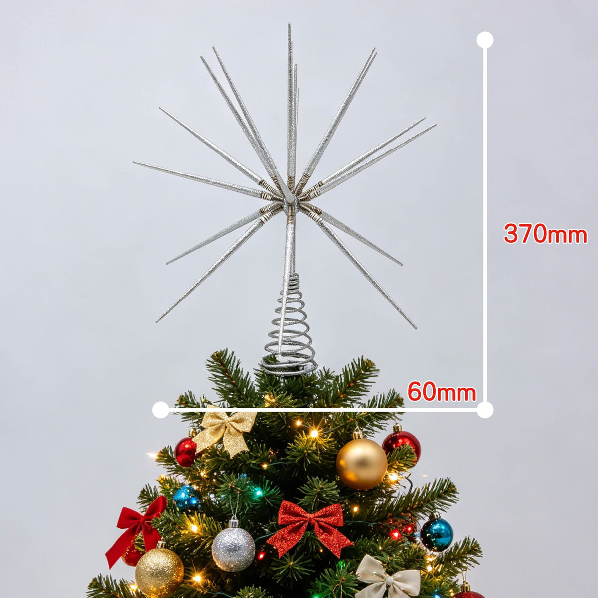 Christmas tree top star golden three-dimensional luminous Decorations