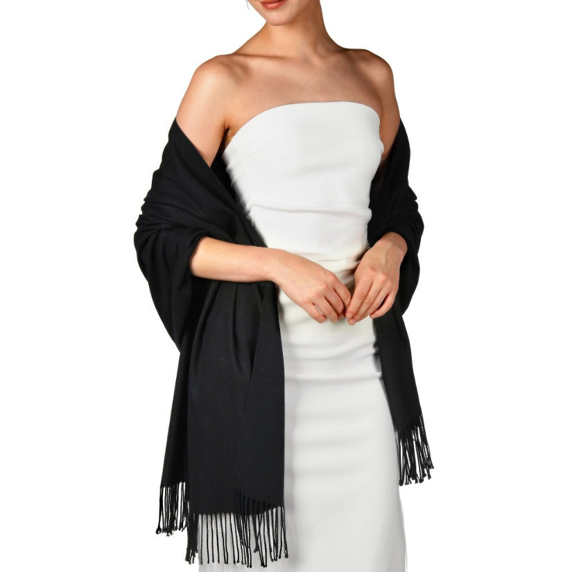 Women's imitation cashmere shawl long scarf