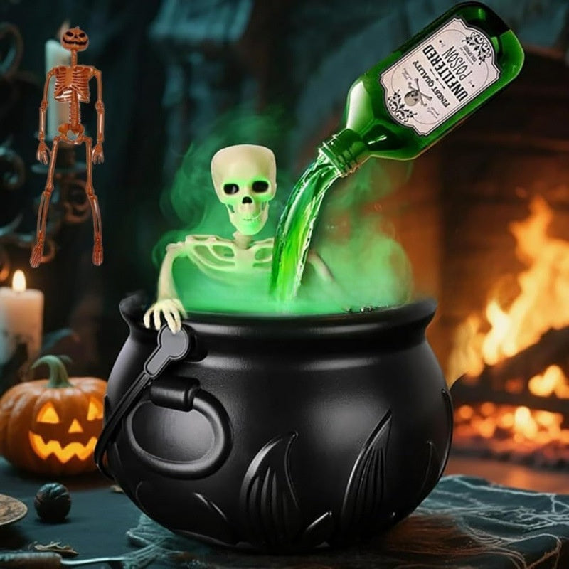 Halloween Decoration Flame Witch Bucket Indoor Decor Party Prop