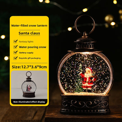 Christmas water-filled small wind lamp decoration item