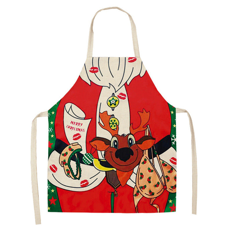 Christmas print apron