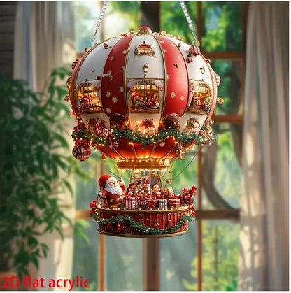 Christmas Santa Claus Acrylic Hanging Wall Decoration