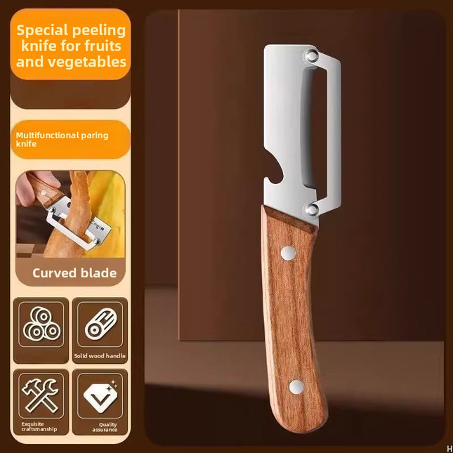Wooden Handle Stainless Steel Kitchen Peeler