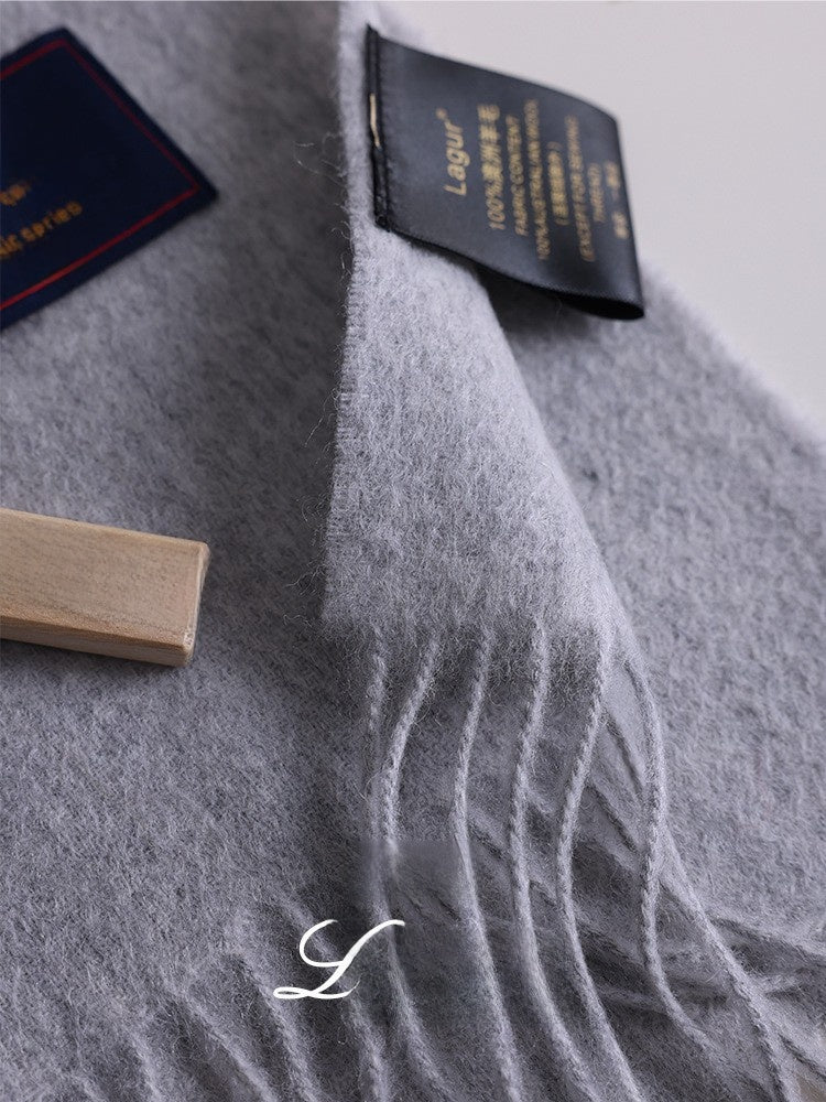 Merino Wool Scarf Winter Warm Unisex
