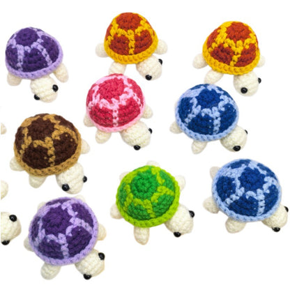 Cartoon Crochet Turtle Keychain DIY Pendant Gift