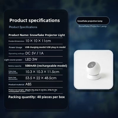 Dynamic Rotating Projection Light for Holiday Decoration