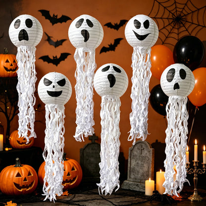 Halloween Paper Lantern Set Jellyfish Pumpkin Decor