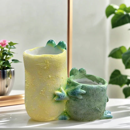 Creative Frog Funny Expression Resin Flower Pot Decoration for Home Courtyard Garden