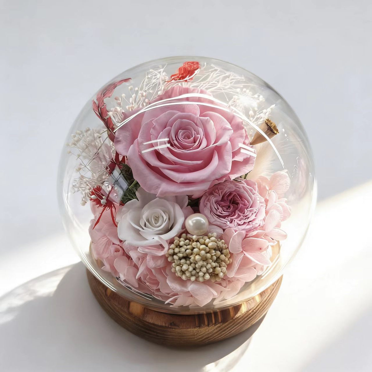Eternal Flower Glass Dome Rose Gift