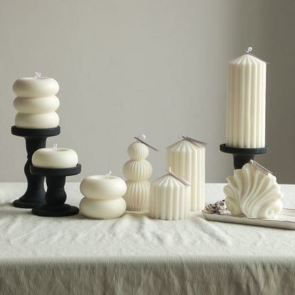 White ambient scented candles