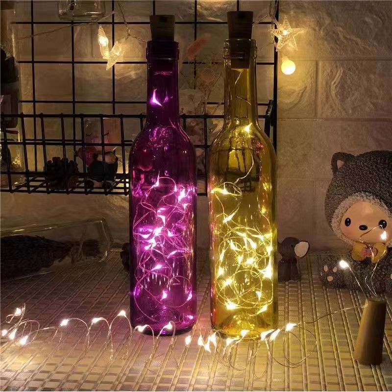 LED Wine Bottle Stopper Copper Wire Light String Decoration