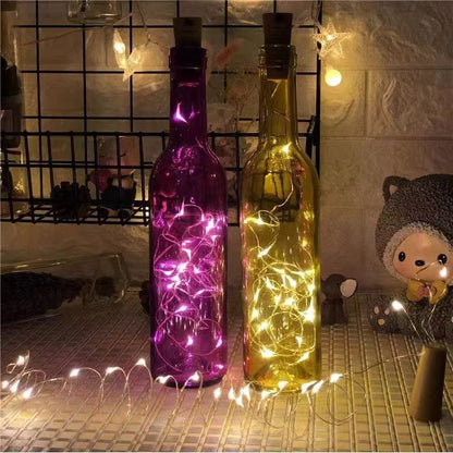 LED Wine Bottle Stopper Copper Wire Light String Decoration