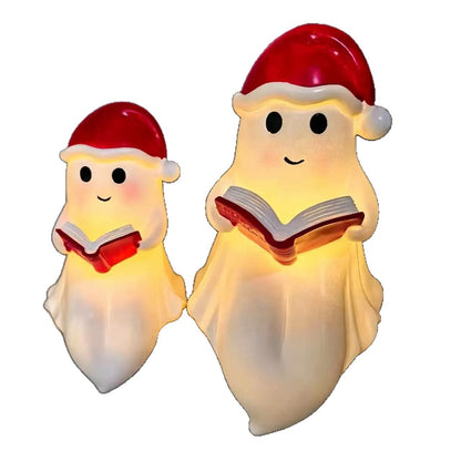 Cute Ghost Reading Book Lamp Christmas Night Light