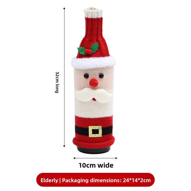 Christmas Wine Bottle Decoration Covers
