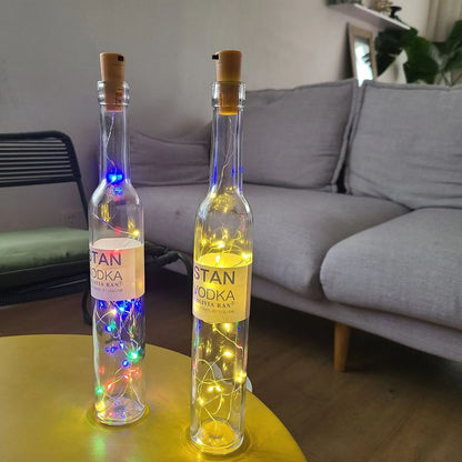 LED Wine Bottle Stopper Copper Wire Light String Decoration
