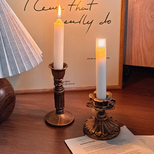 Retro Resin Candle Holder for Table Decor