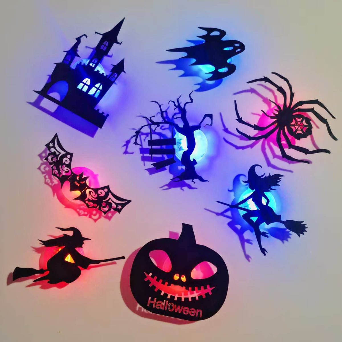 Hollow-Out Halloween Wall Decoration Stickers