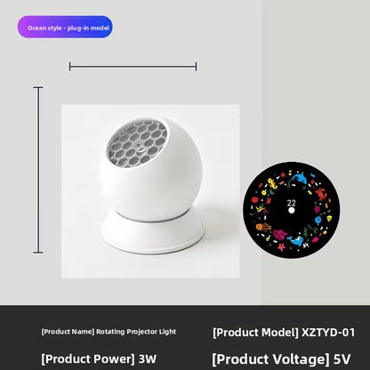 Dynamic Rotating Projection Light for Holiday Decoration