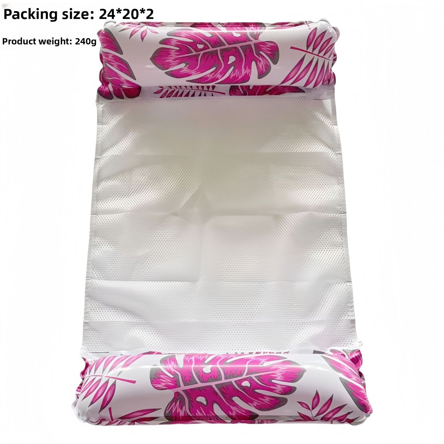 Foldable inflatable backrest striped float