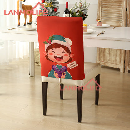 Christmas chair back cover