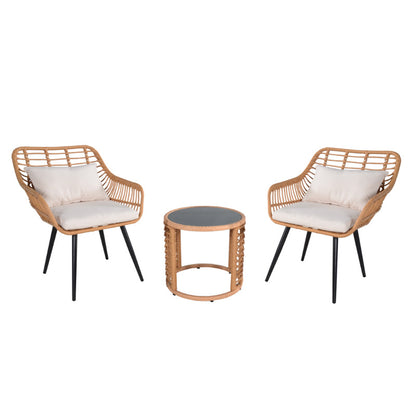 Outdoor Rattan Table and Chair Set