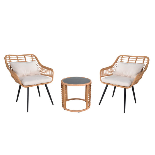 Outdoor Rattan Table and Chair Set