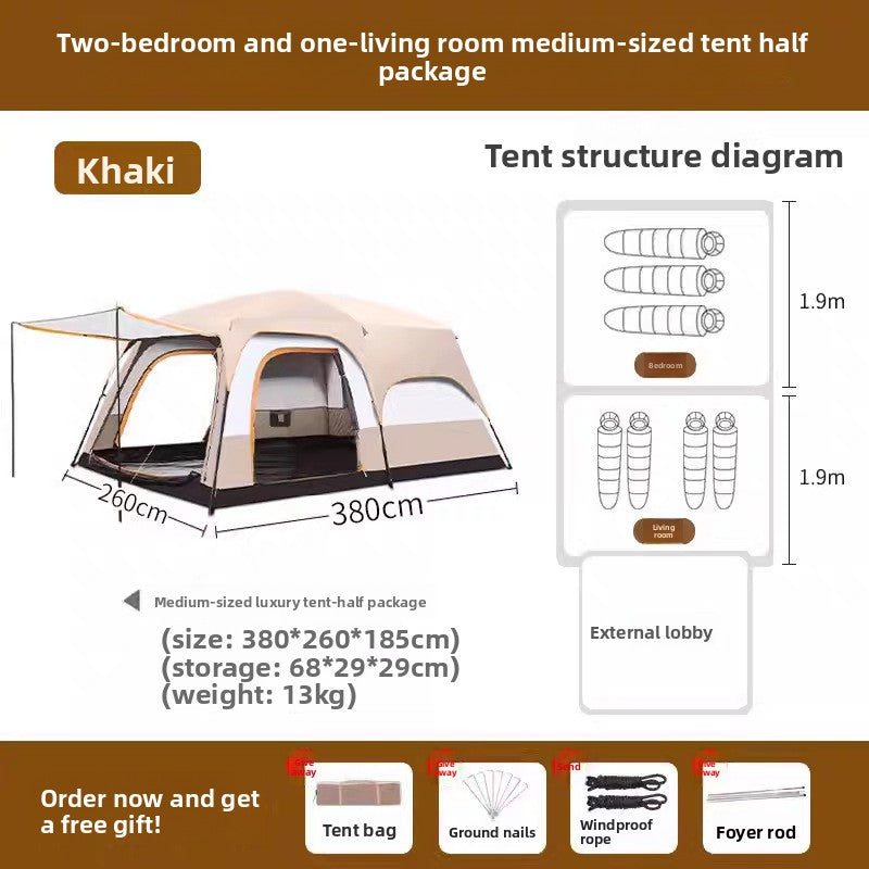 Large Camping Tent with Rooms Sun Shelter