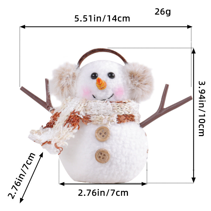 Christmas glowing little snowman figurine