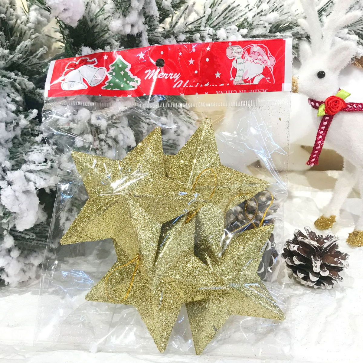 Blow Mold Plastic Christmas Star Ornament