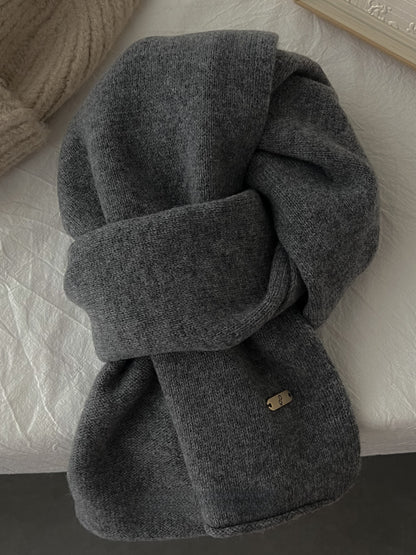 Merino Wool Scarf Winter Warm Unisex
