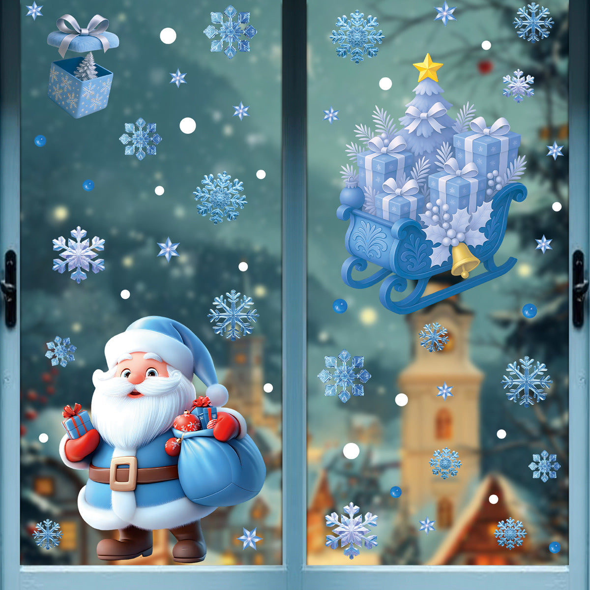 Christmas glass stickers