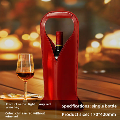 Leather Wine Bottle Bag Gift Packaging