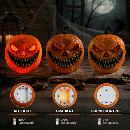 Halloween Decorations, Sound-Activated Glowing Pumpkin Lanterns