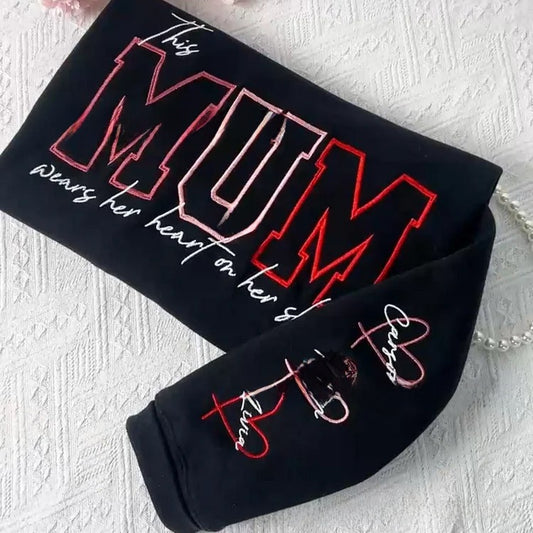 Custom Mama Embroidered Hoodie